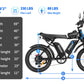 Ridstar® Upgraded Q20Pro 2000W Fat Tire Electric Bicycle