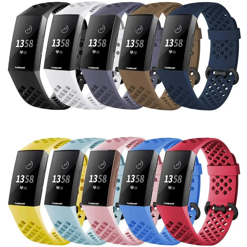 Fitbit Charge 3/4 SE Replacement Sport Silicone Watch Band