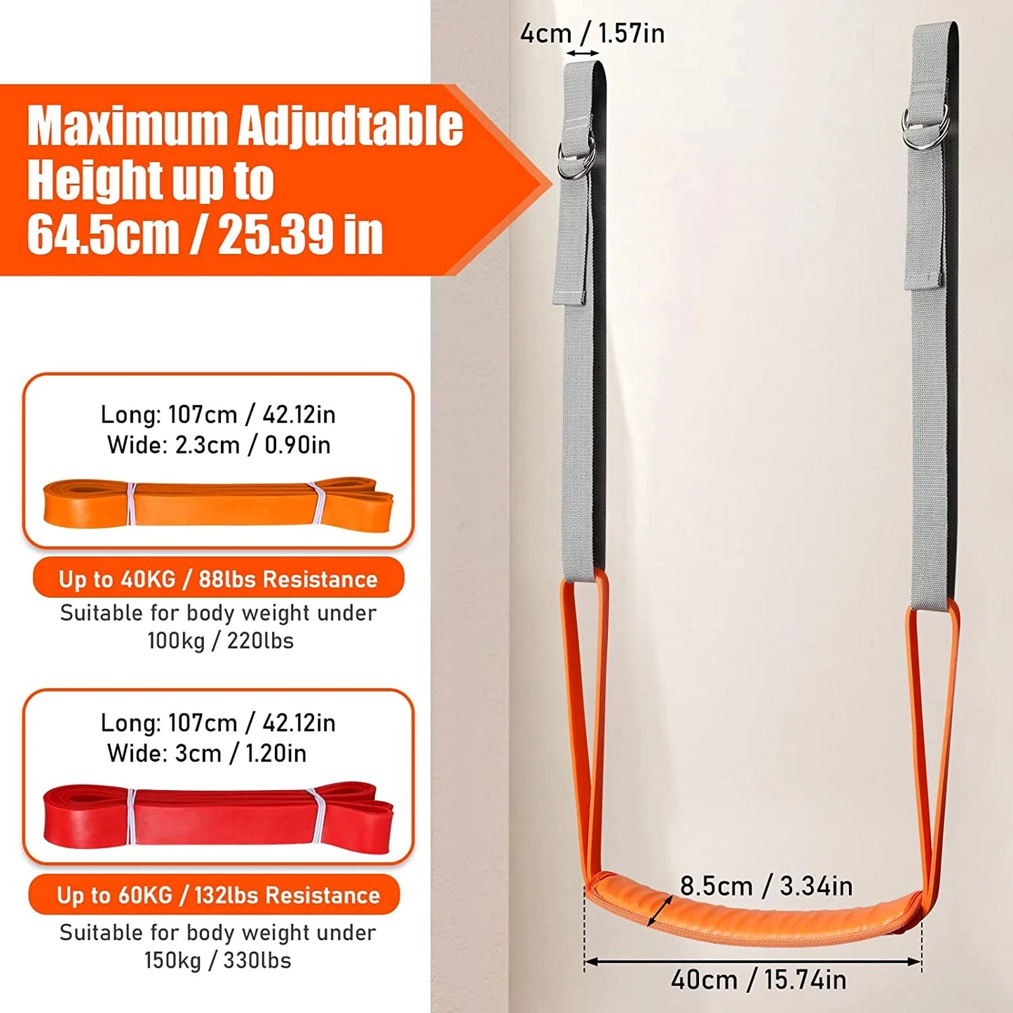 Pull-Up Assistance Bands Set with Knee