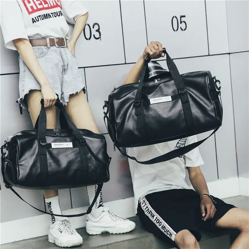 Waterproof Leather Gym Bag