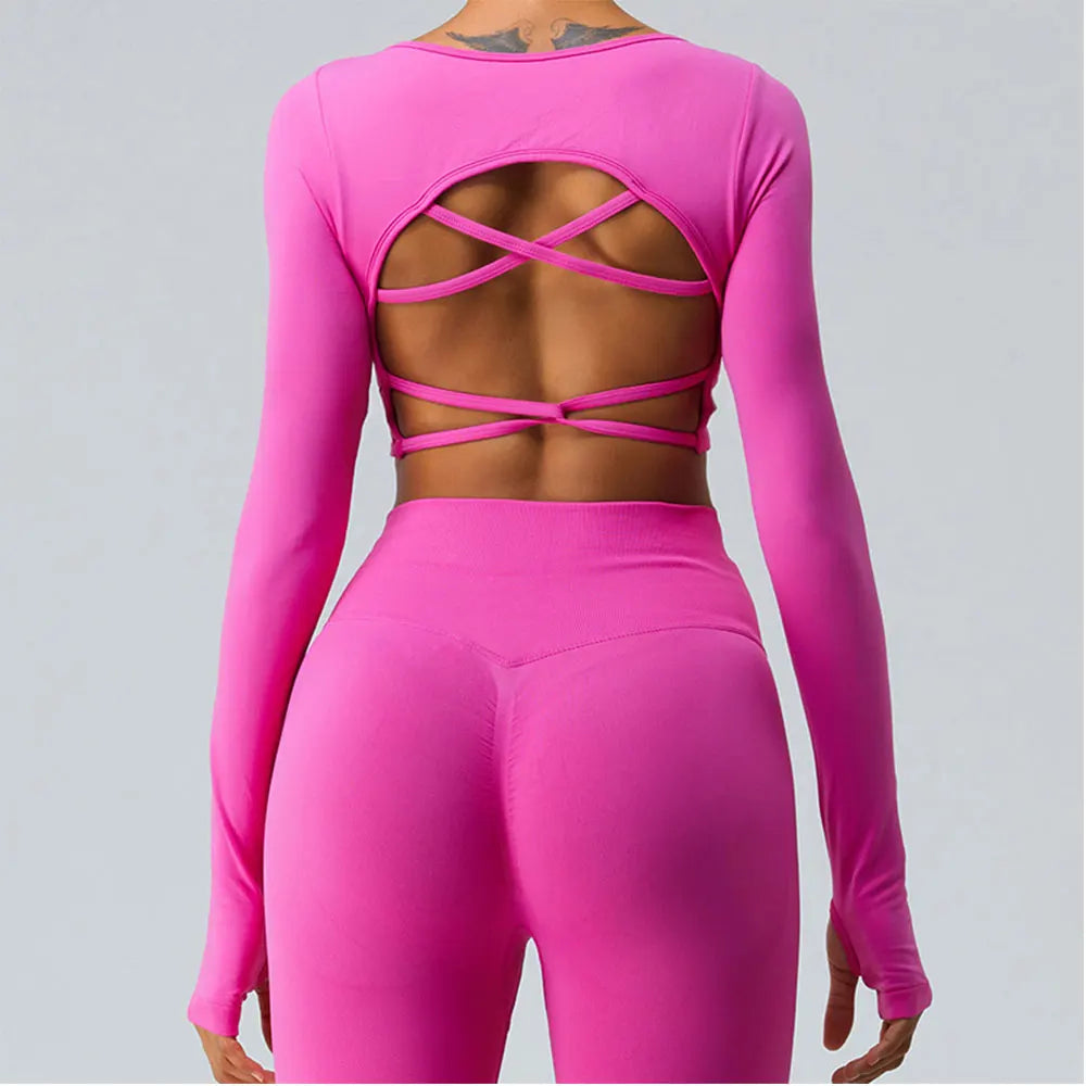 Backless Seamless Crop Top