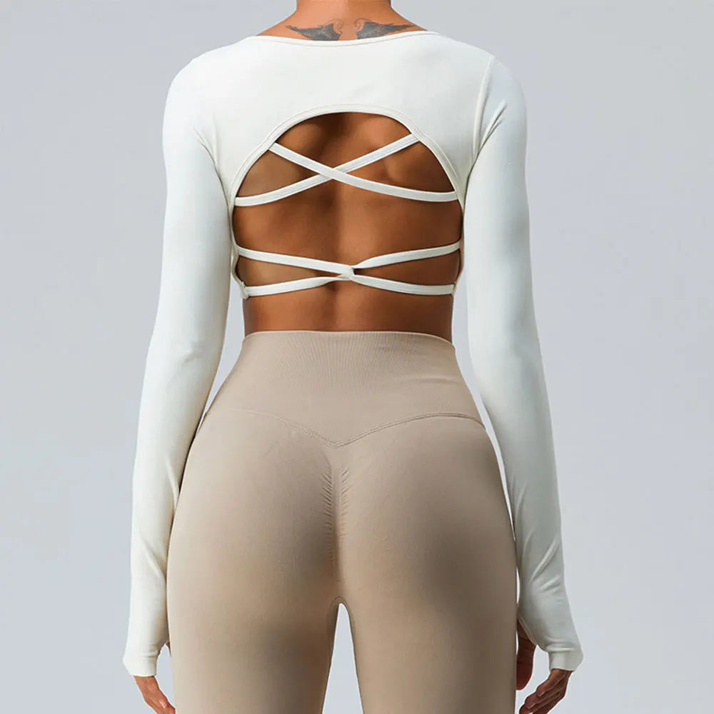 Backless Seamless Crop Top