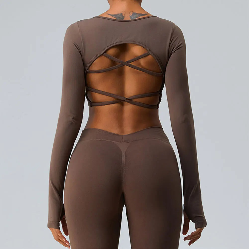 Backless Seamless Crop Top