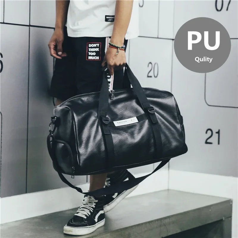 Waterproof Leather Gym Bag