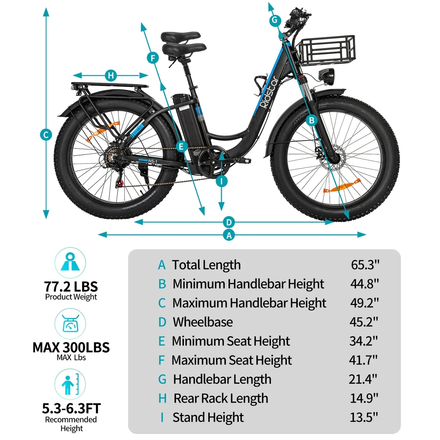 E-bike 26 Inch Fat Tire Off Road 1500W/48V/20AH